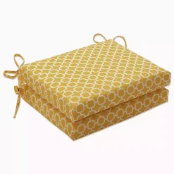 Kirklands Home Outdoor Cushions & Pillows|Square Outdoor Seat Cushions, Set of 2 Yellow