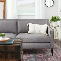 Online Stripe Diamond Tassels Cotton Lumbar Pillow Pillows