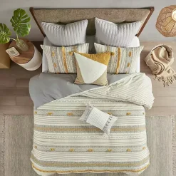 Kirklands Home Comforters|Yellow Striped 3-pc. Full/Queen Comforter Set