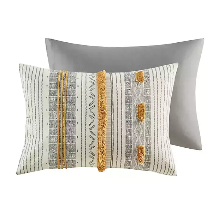 Kirklands Home Comforters|Yellow Striped 3-pc. Full/Queen Comforter Set