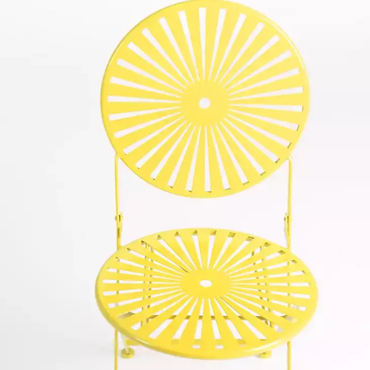 Kirklands Home Outdoor Sets|Sunburst Metal 3-pc. Outdoor Bistro Set Yellow