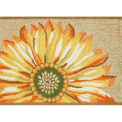 Kirklands Home Doormats|Yellow Sunflower Indoor/Outdoor Rug