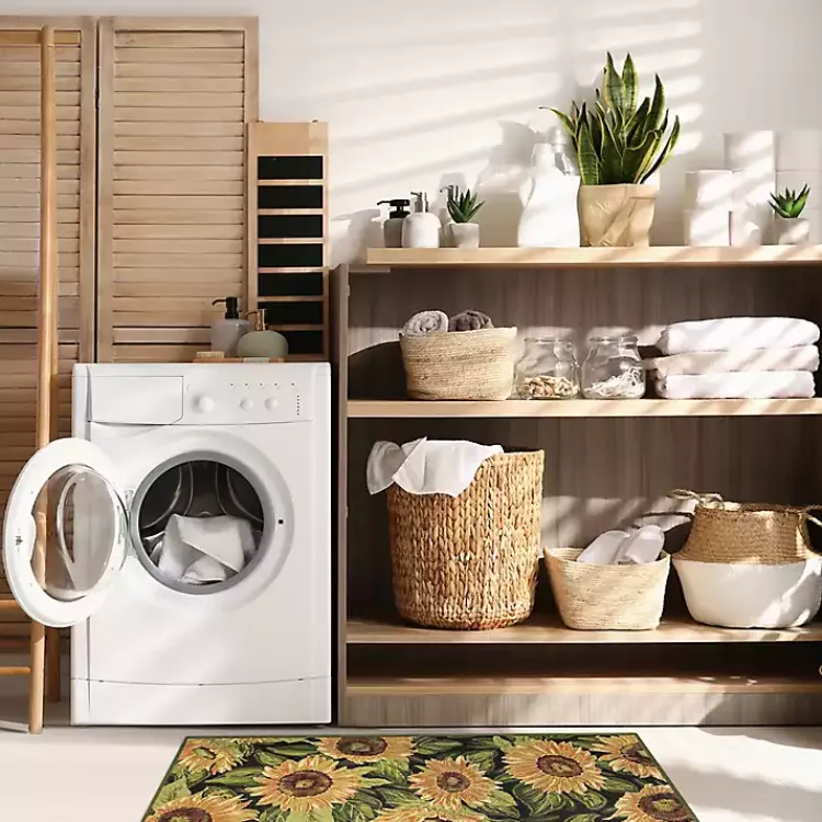 Kirklands Home Outdoor Rugs|Yellow Sunflower Indoor/Outdoor Runner, 1x4