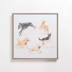Kirklands Home Framed Art|Zoomie Dogs Framed Canvas Art Print