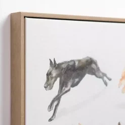 Kirklands Home Framed Art|Zoomie Dogs Framed Canvas Art Print